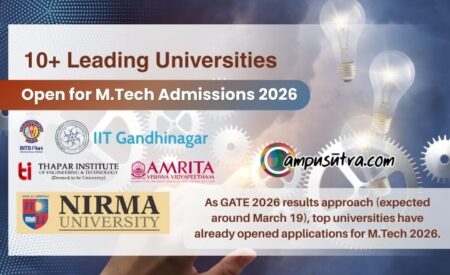 M Tech Admission 2026