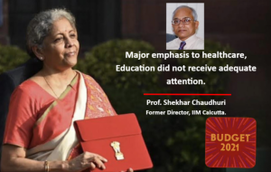 Major emphasis on healthcare, Education did not receive adequate attention.