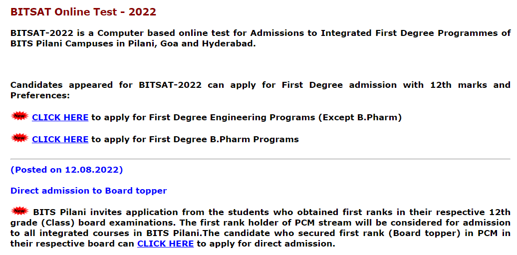 BITS TEST 2022
