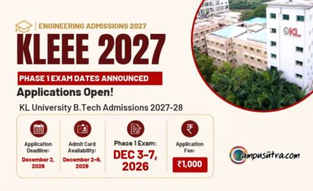 KLEEE Phase 1 Exam Dates Announced. B Tech Applications Open KLEEE 2027