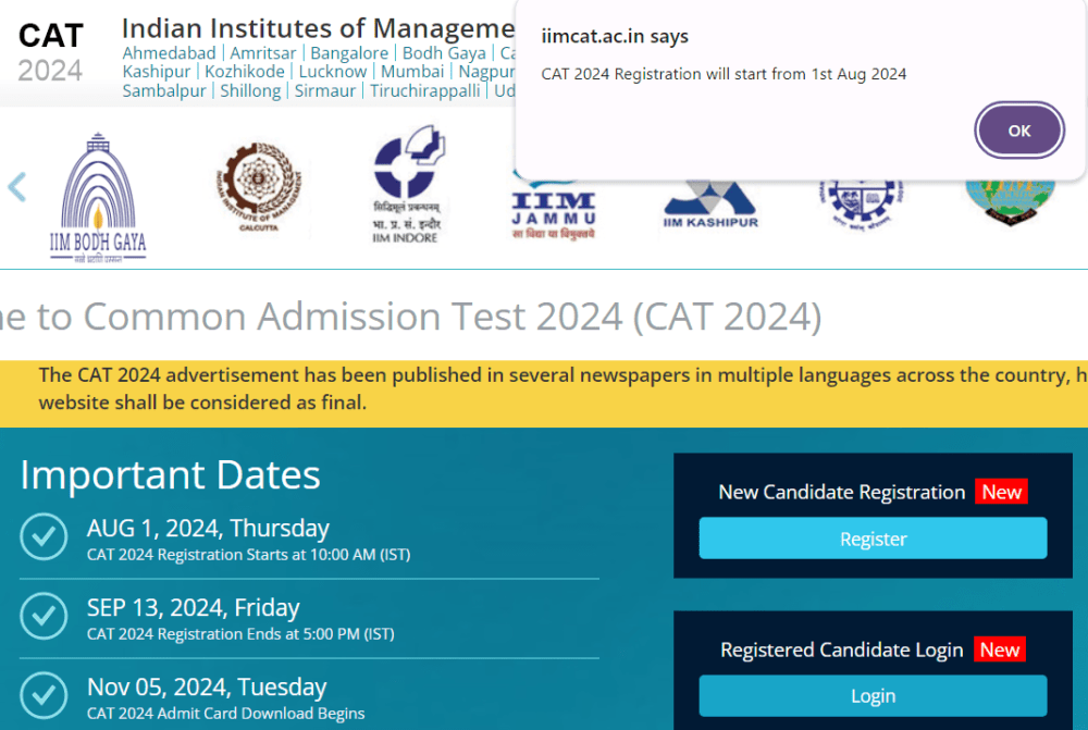 CAT 2024 registration link