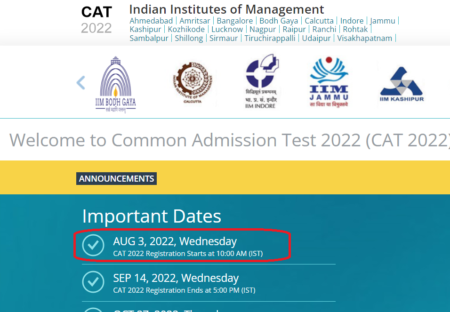 cat exam 2022 registration