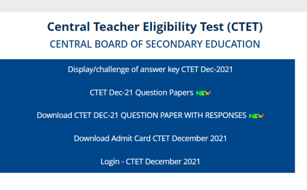 CTET Result 2022