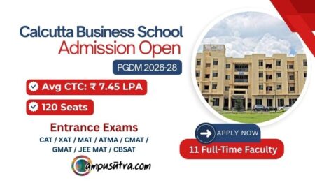 Calcutta Business School Admission 2026