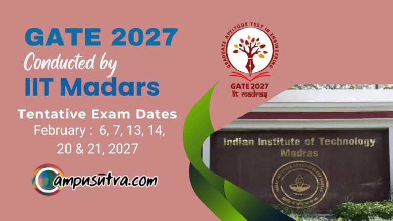 GATE 2027 Notification Released by IIT Madras GATE 2027