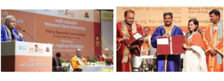 37th Convocation of IGNOU held today, VP J Dhankhar is the Chief Guest Open University
