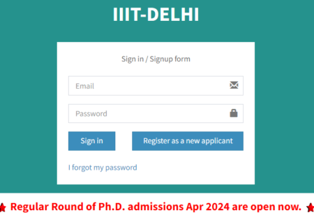 IIIT Delhi PhD Admissions
