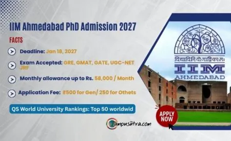 IIM Ahmedabad PhD admissions 2027