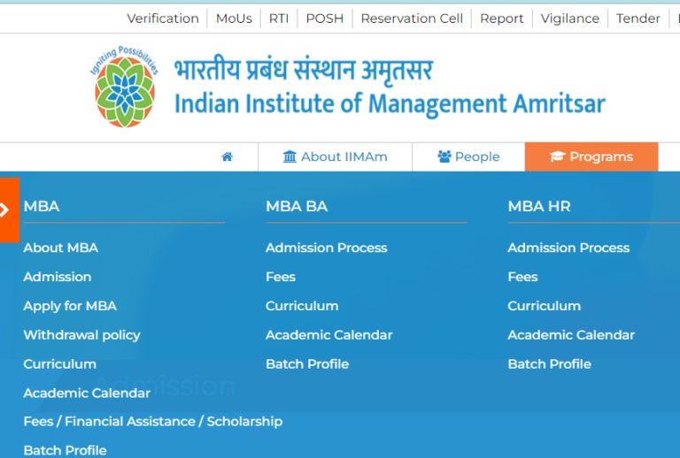IIM Amritsar Admission