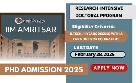 IIM Amritsar PhD Admission 2025