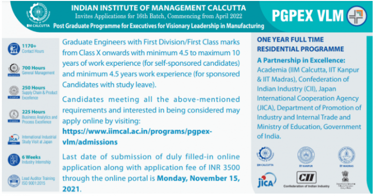 IIM Calcutta PGPEX