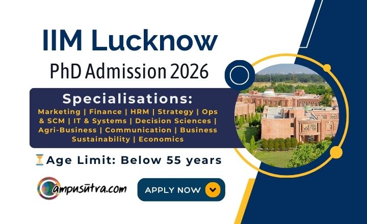 IIM Lucknow Invites Applications For PhD Programme For 2026 Session IIM PhD Admission 2026