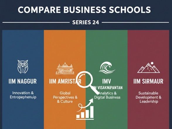 Compare Business Schools Series 24 : IIM Nagpur vs IIM Amritsar vs IIMV vs IIM Sirmaur IIMV vs IIMA