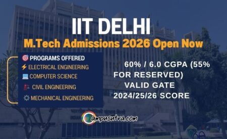 IIT Delhi M Tech admission