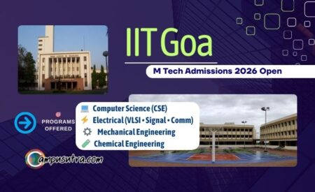 IIT Goa M.Tech Admission 2026