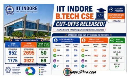 IIT Indore B.Tech CSE Cut-offs Released
