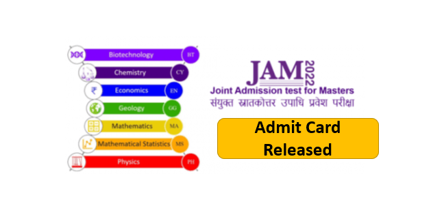 IIT Jam 2022 admitcard-
