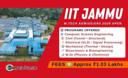 IIT Jammu M Tech Admissions 2026