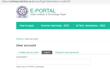 IIT Ropar M. Tech Admission 2022
