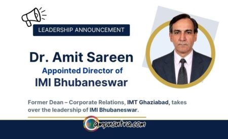 IMT Ghaziabad Dean Dr. Amit Sareen Appointed Director of IMI Bhubaneswar IMI Bhubaneshwar director