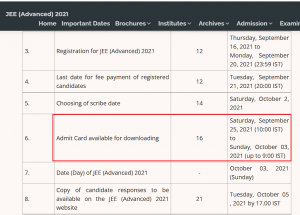JEE Advanced Exam