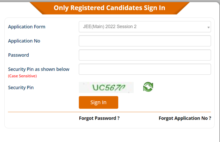 JEE Main Session 2 Exam 2022 admit card
