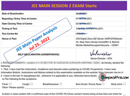 JEE Main Exam 2022