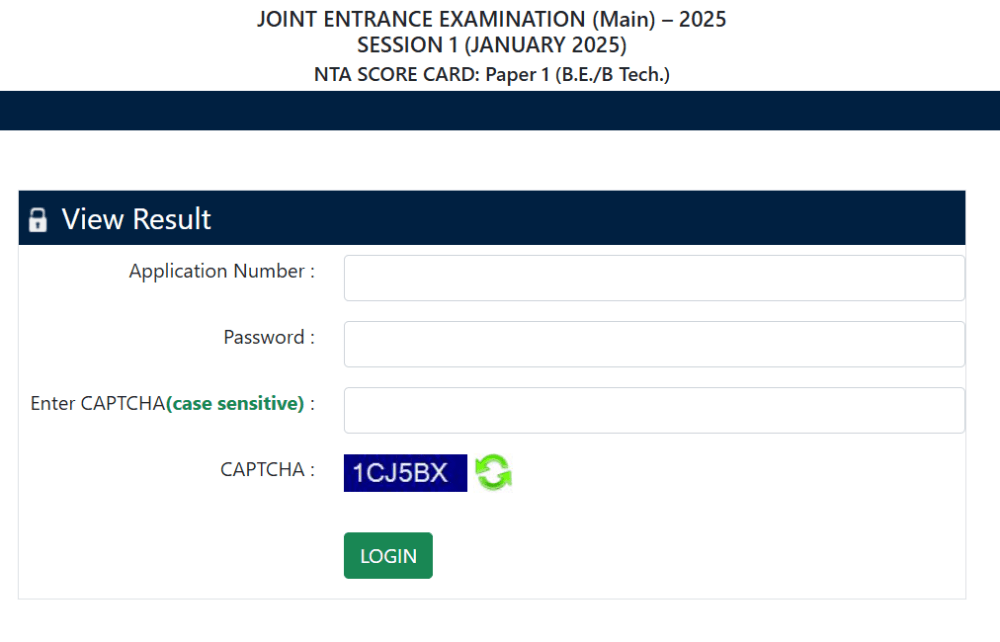 JEE Main results 2025