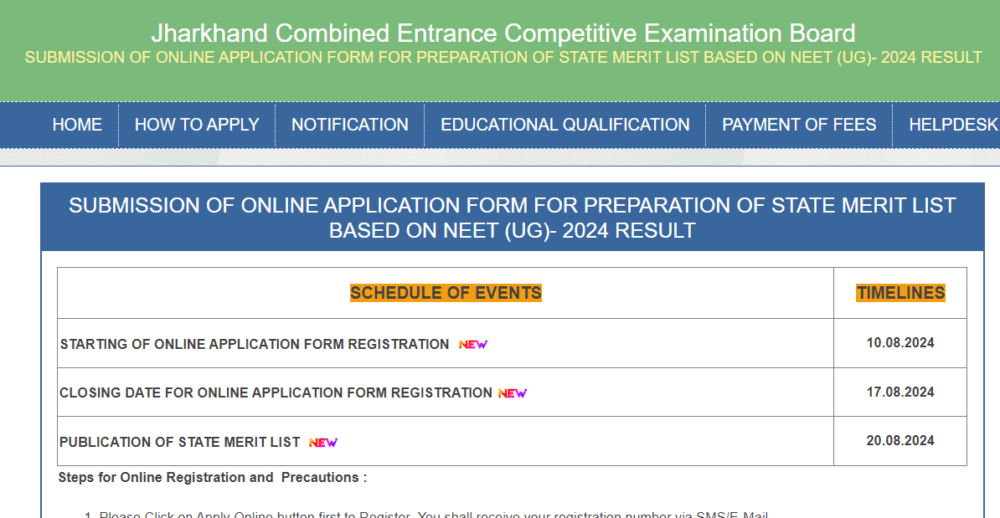 Jharkhand NEET UG 2024: Registration Open for Counselling Jharkhand NEET Counseling 2024