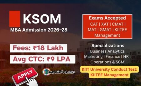 KSOM MBA Admission 2026