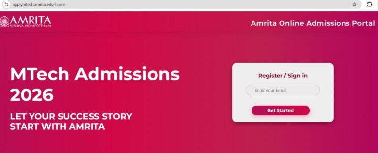 M.Tech Admission 2026