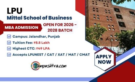 Mittal School of Business, Lovely Professional University MBA Admission 2026