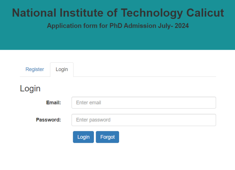 NIT Calicut PhD Admissions