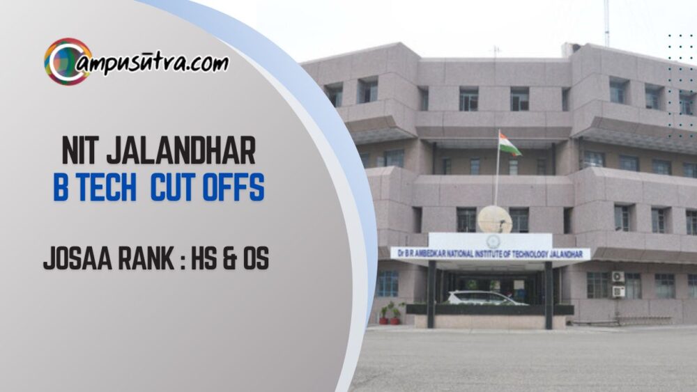 NIT Jalandhar B Tech Cut offs 2023 Programme wise – Open Category NIT Jalandhar Cut offs