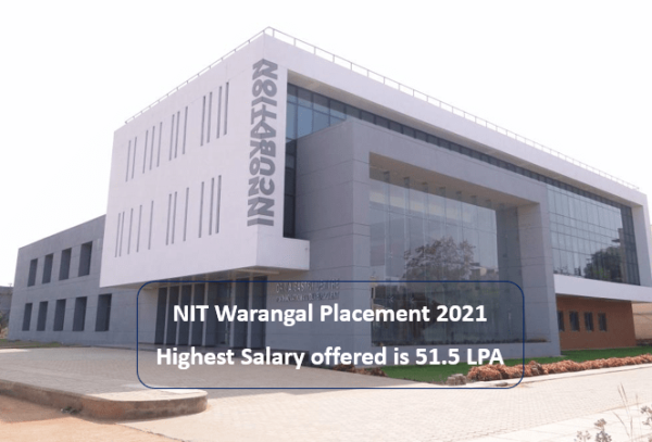 NIT Warangal B Tech Placement Report 2021.
