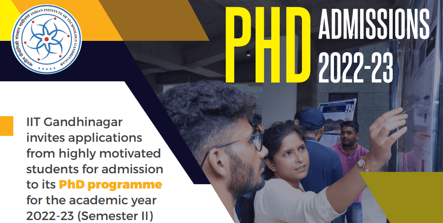 phd admission 2022 23 india