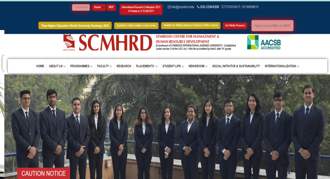 SCMHRD Pune MBA Admission