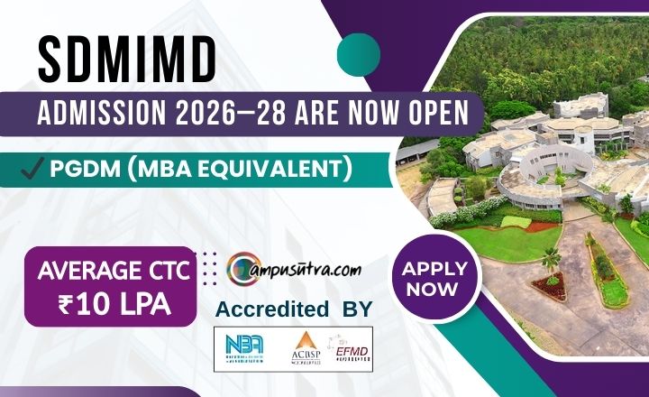 SDMIMD Admission 2026. PGDM Application Open SDMIMD
