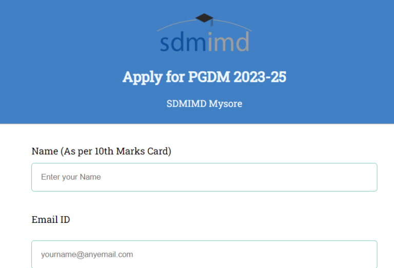 SDMIMD Admission 2023