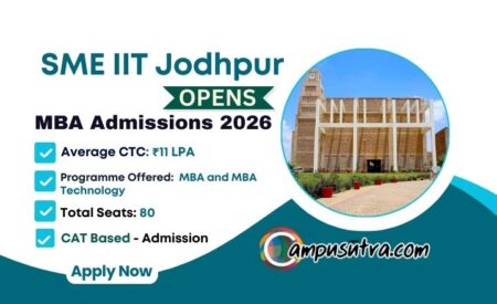 SME IIT Jodhpur MBA Admission 2026. Application Open Now