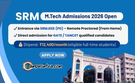 SRM M Tech Admissions 2026