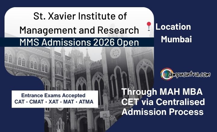 XIMR, Mumbai MMS Admission 2026 St. Xavier Institute of Management and Research MMS Admissions 2026 Open