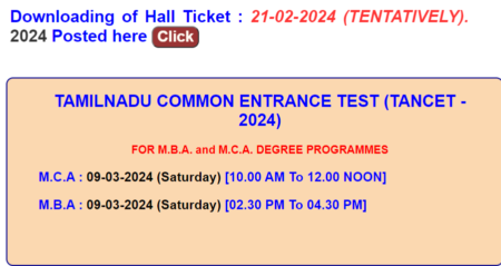 TANCET Exam Pattern