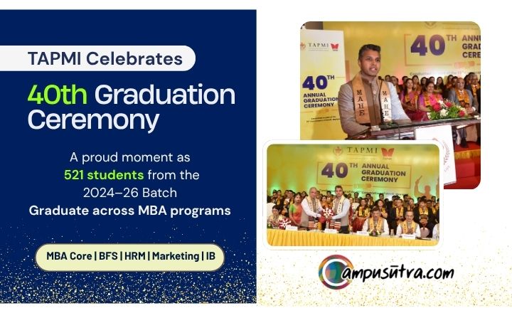 TAPMI Celebrates 40th graduation ceremony TAPMI Convocation
