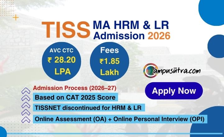TISS MA HRM & LR Admission 2026: Application Closing Soon TISS MA HRM & LR Admission 2026