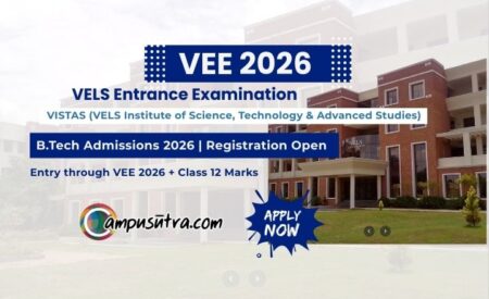 VEE 2026 Registration Open now. VISTAS B Tech Admission 2026 VEE 2026