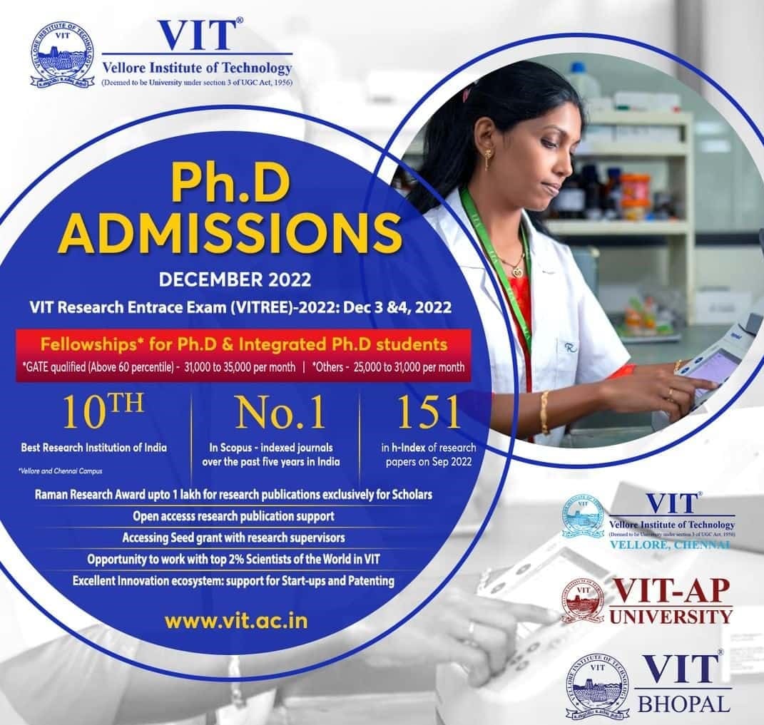 VIT PhD Applications