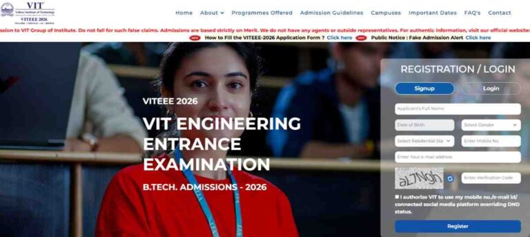 VITEEE 2026 registration