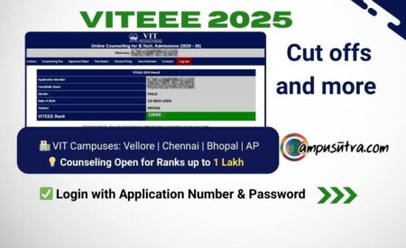 VITEEE Results Declared. VIT B Tech Placements VITEEE Results