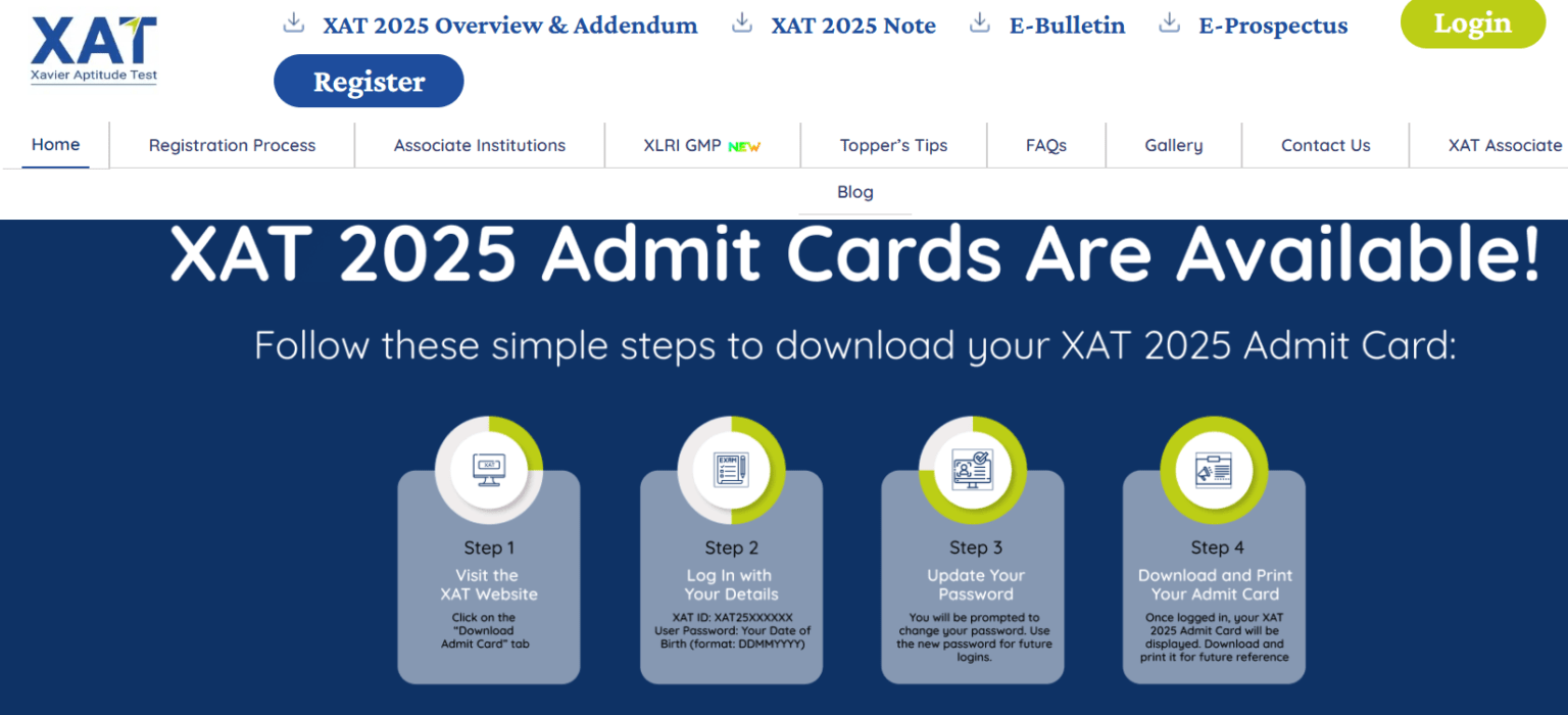 XAT 2025 Admit card